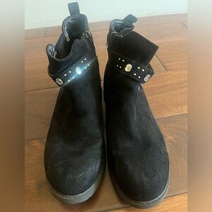 Steve Madden Kids Girl's Bootie - Black Suede w/ Rhinestones - Size 5